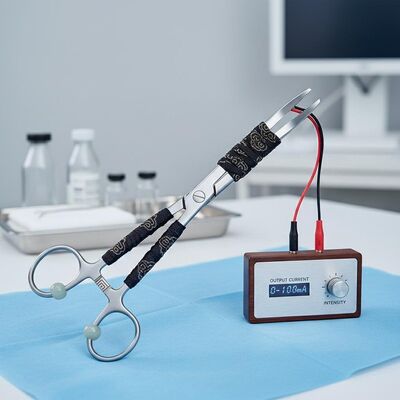 ফোর্জেপস হ্যামোস্ট্যাটিক ঐতিহ্যবাহী চীনা ঔষধ ডিভাইস যা আউটপুট বর্তমান 0-100mA প্রদান করে যা চিকিৎসা অনুশীলনে কর্মক্ষমতা নিশ্চিত করে