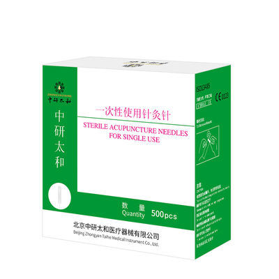 Zhongyan Taihe উচ্চ মানের 500pcs disposable নির্বীজন অ্যাকুপাঙ্কচার সূঁচ অ্যাকুপাঙ্কচার থেরাপি